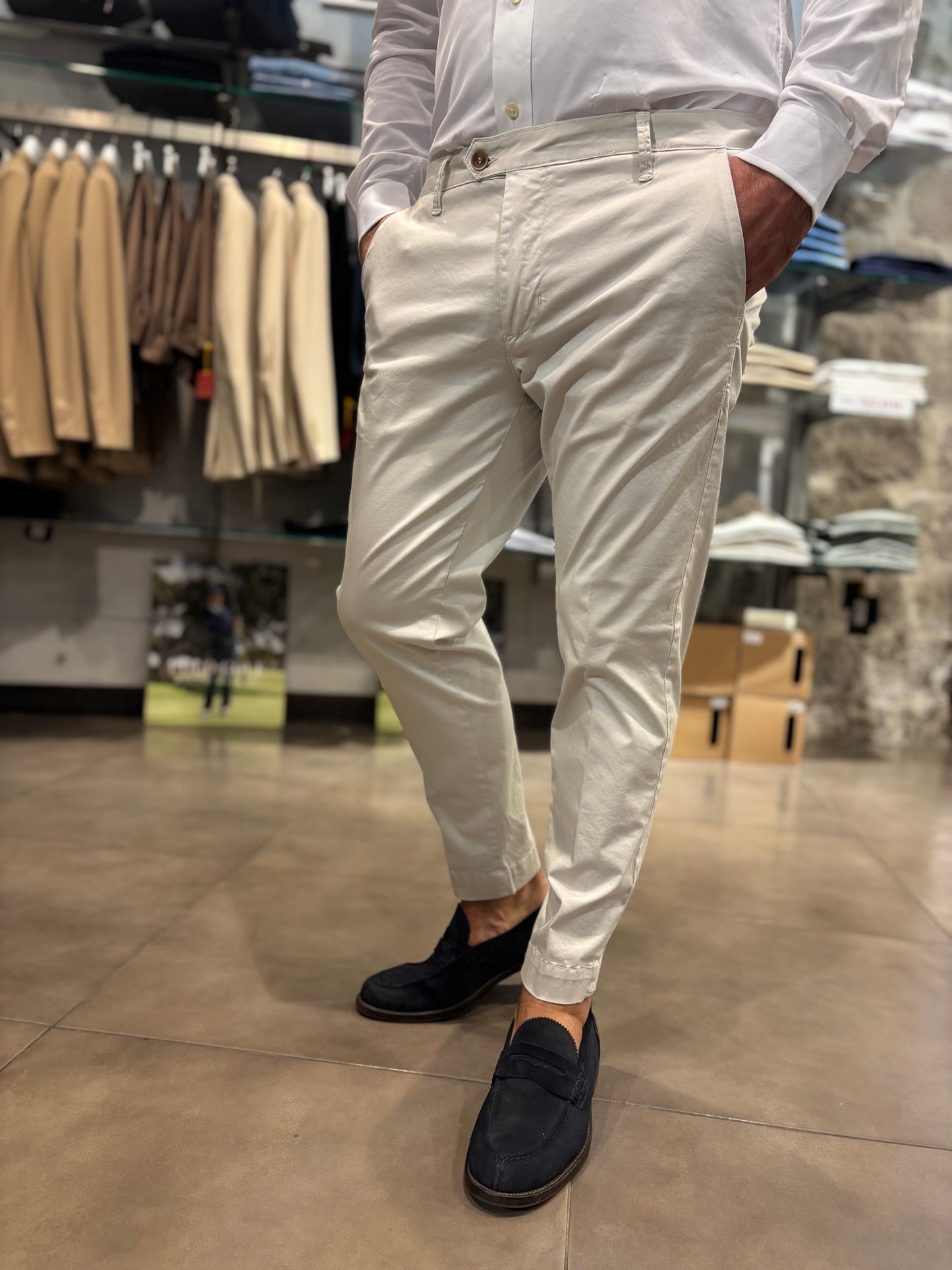 Pantalone Capri ghiaccio