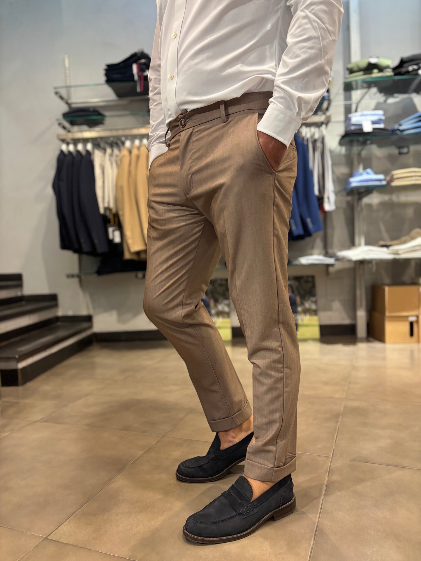 Pantalone Tasmania tabacco melange