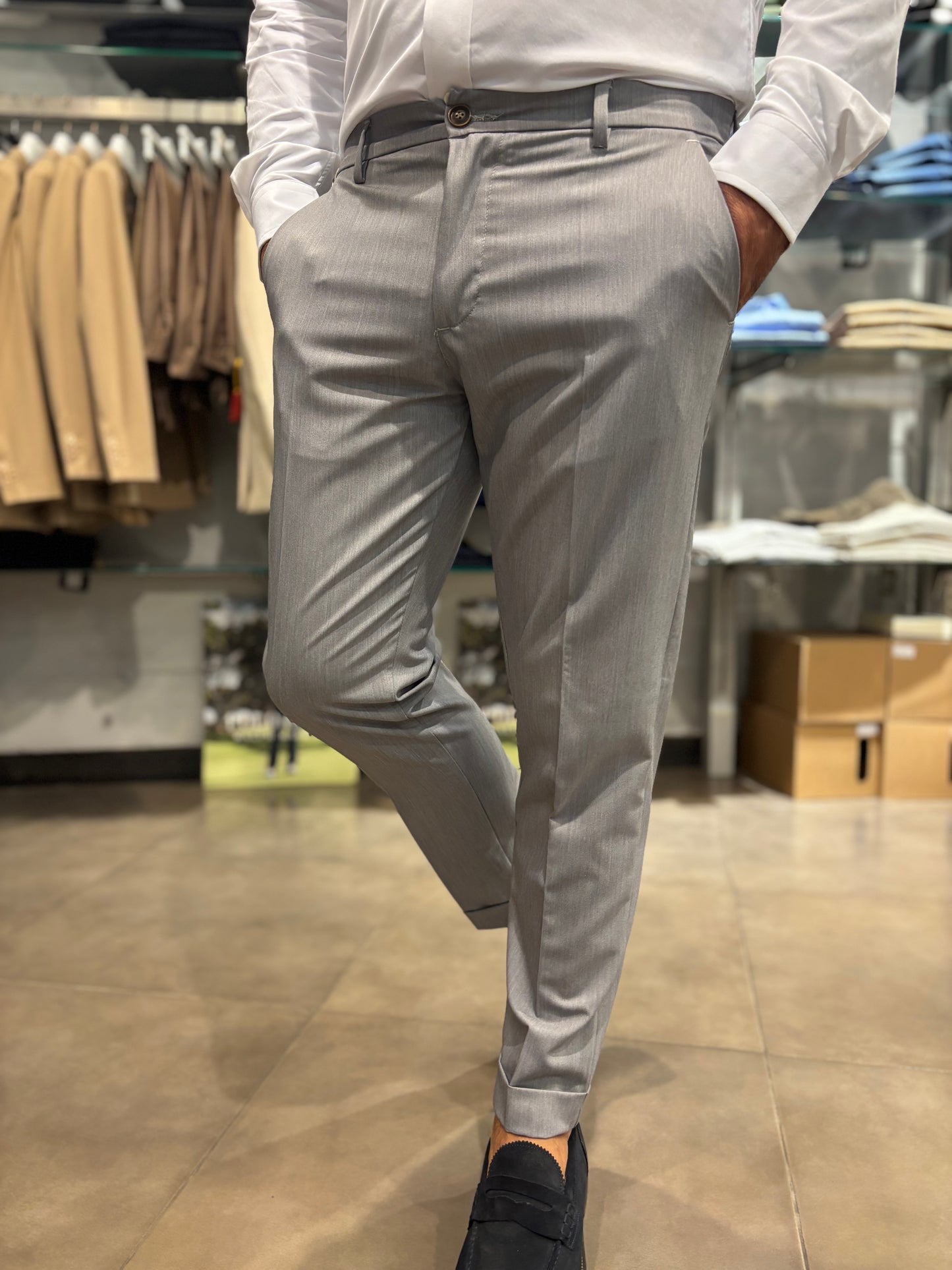 Pantalone Tasmania grigio perla