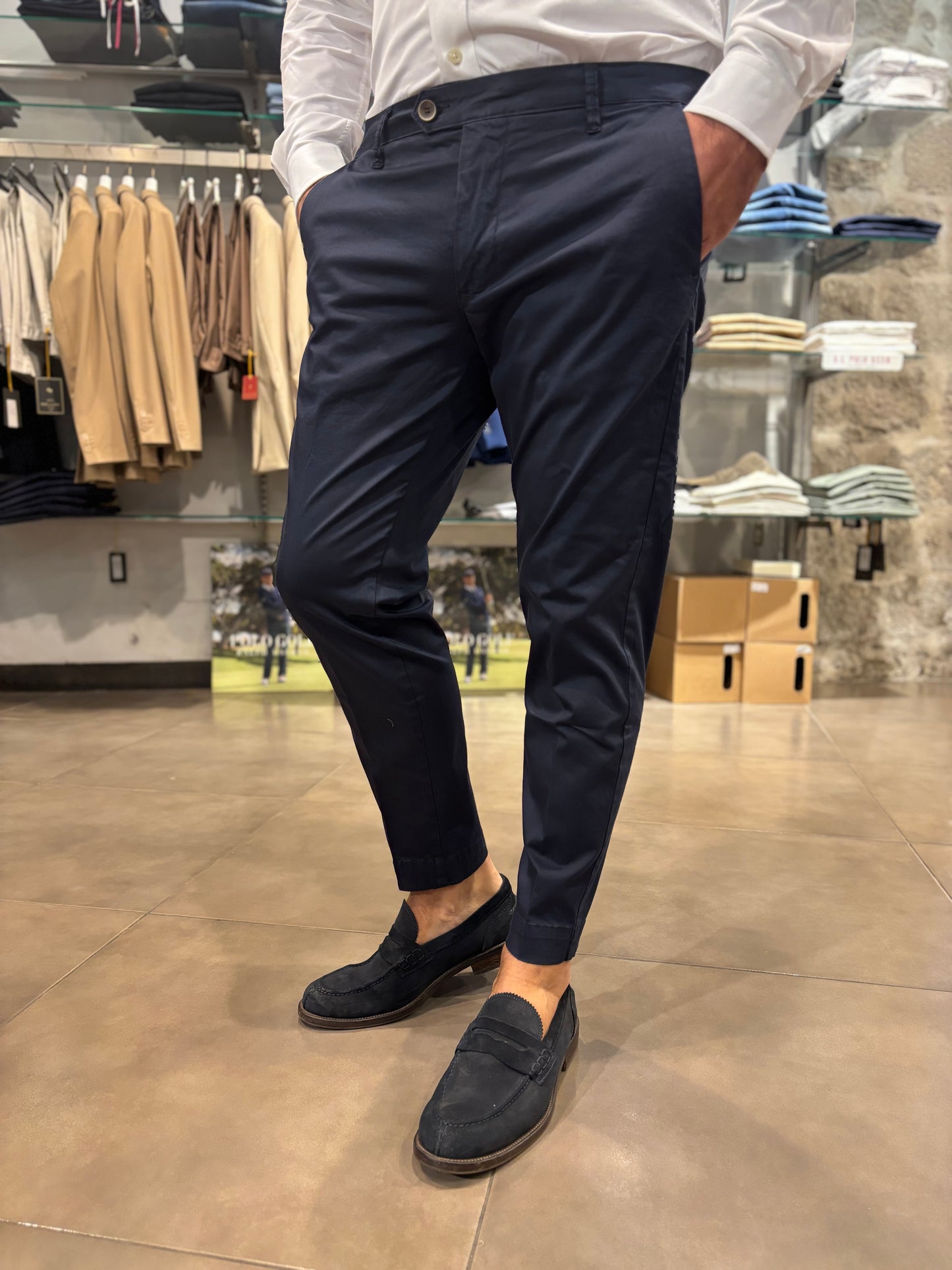 Pantalone Capri blu