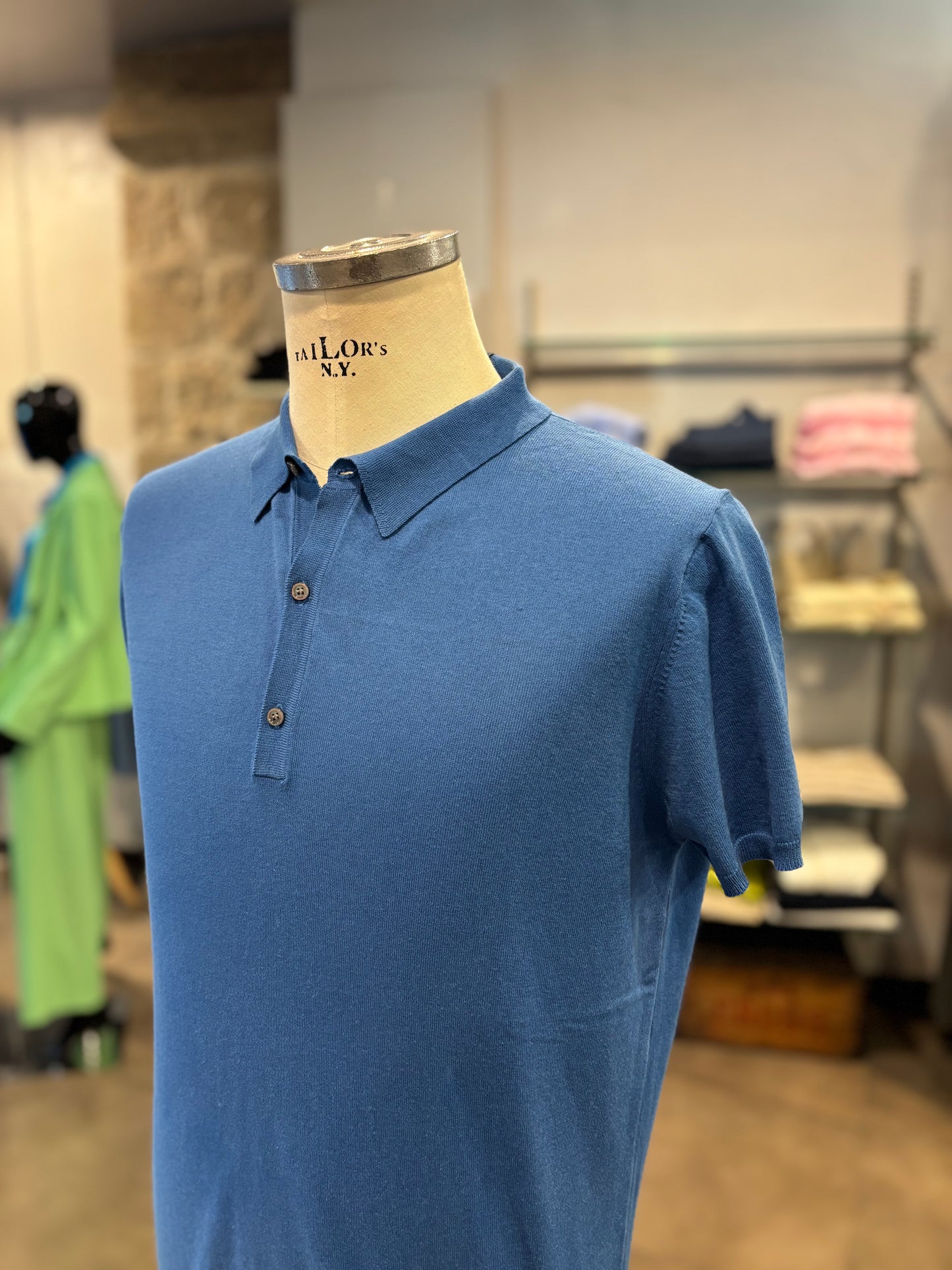 Polo in maglia VeLo Celeste