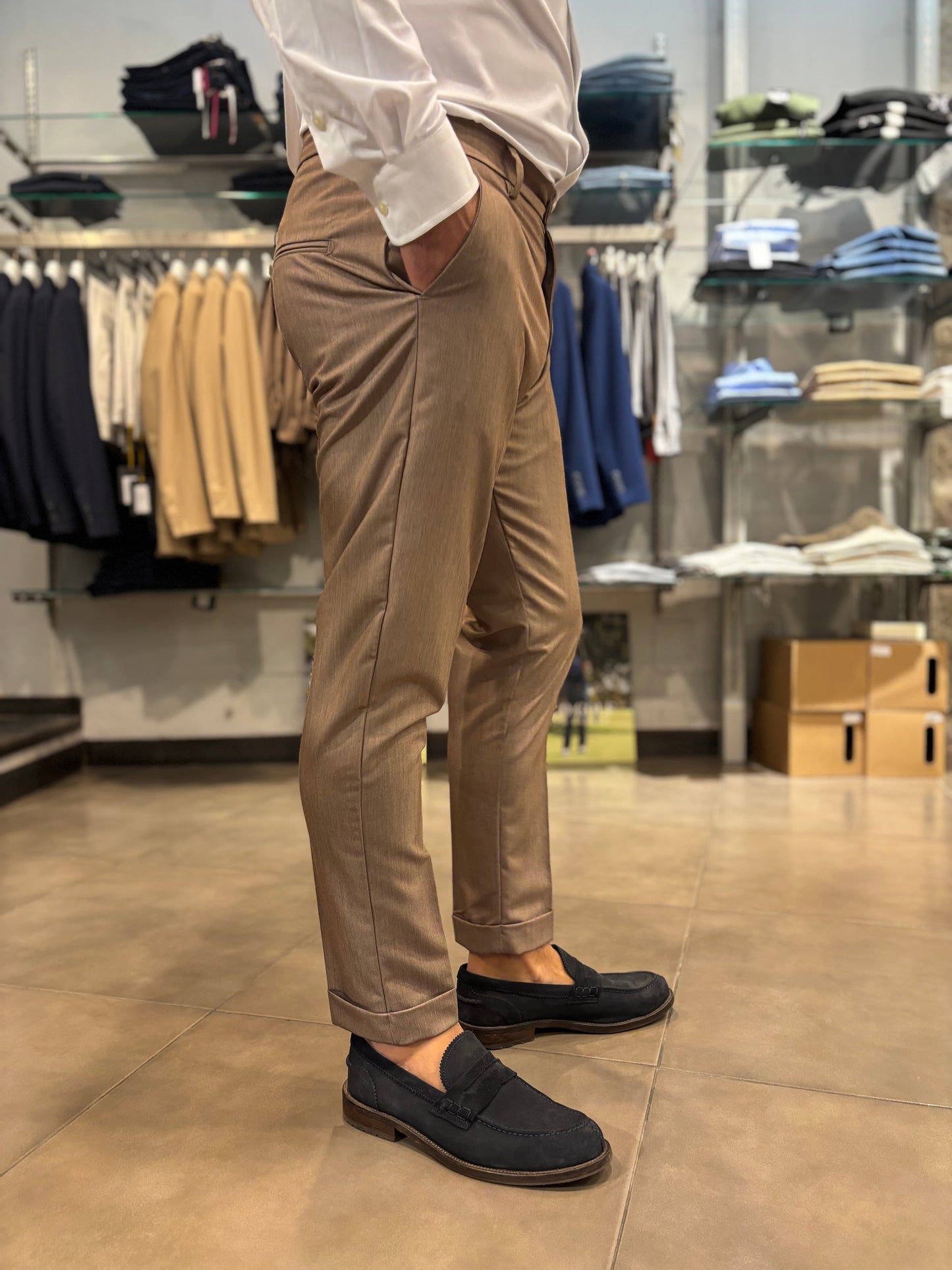 Pantalone Tasmania tabacco melange