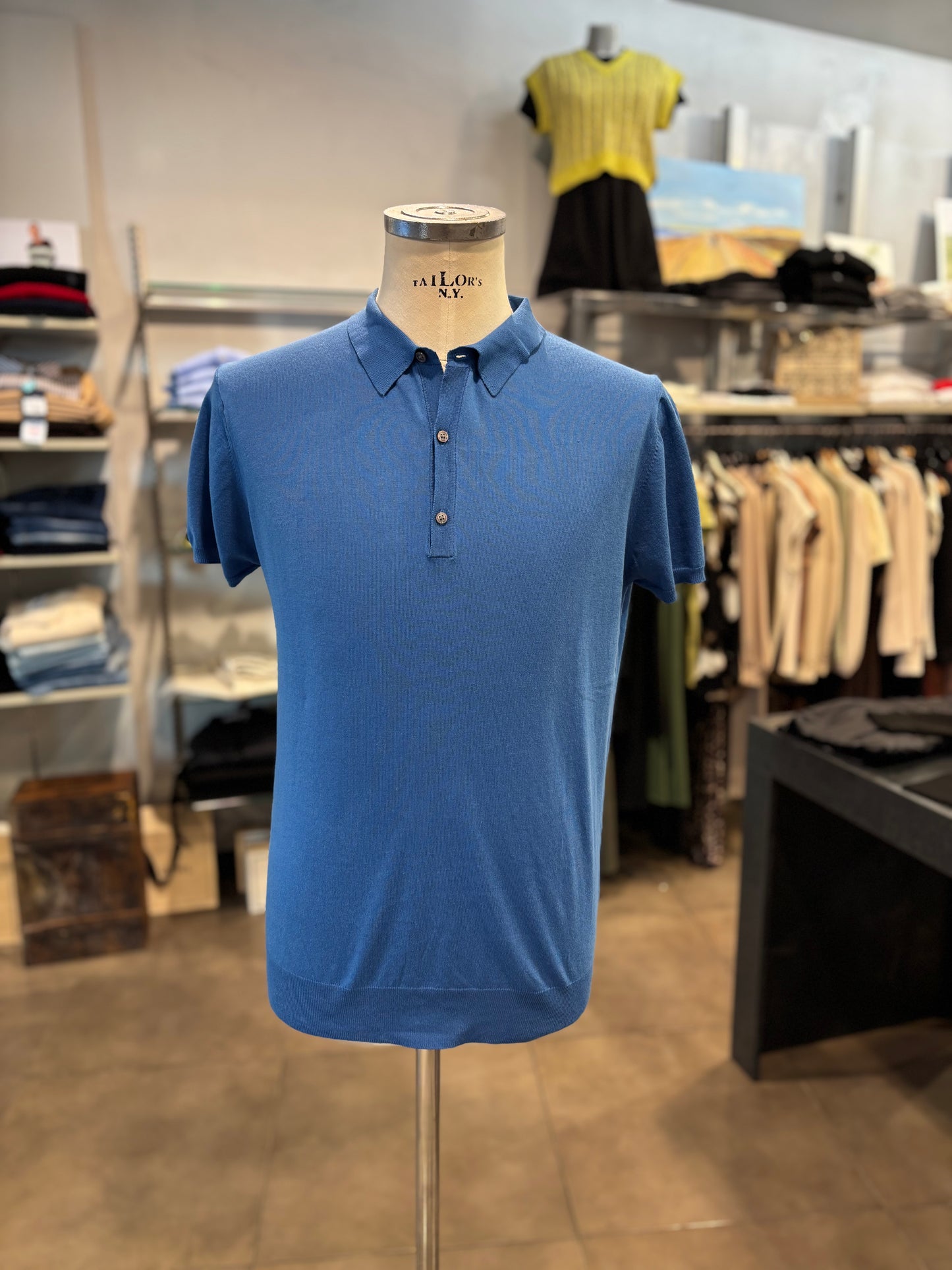 Polo in maglia VeLo Celeste