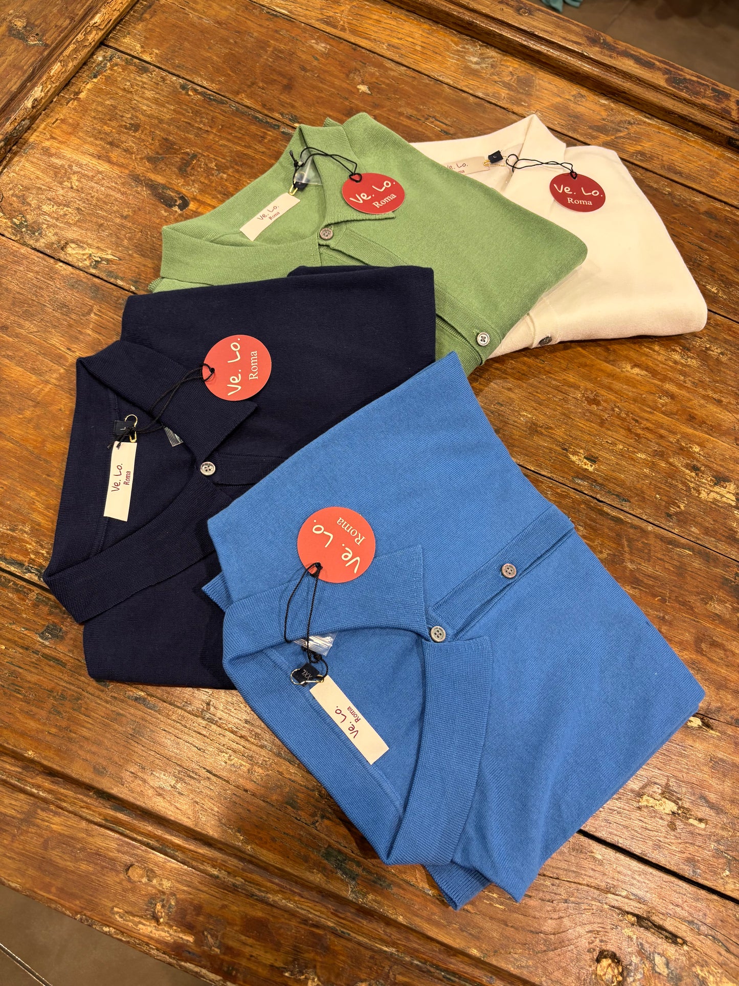 Polo in maglia VeLo Celeste