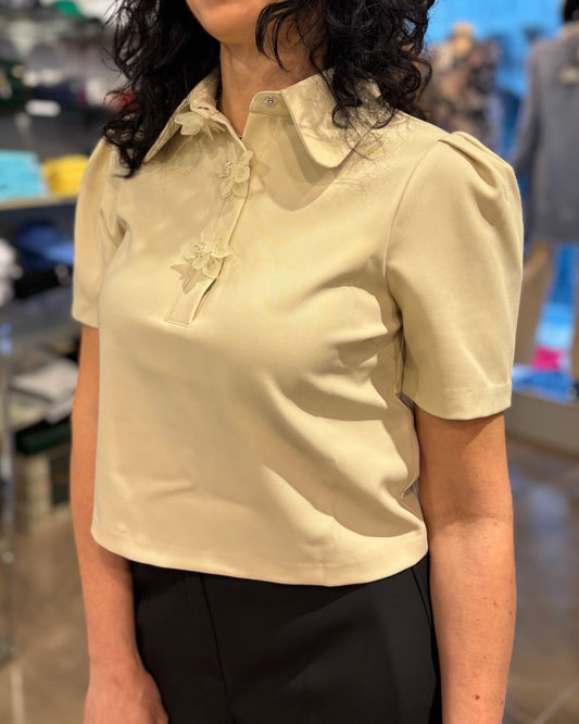 Camicia bottone fiore