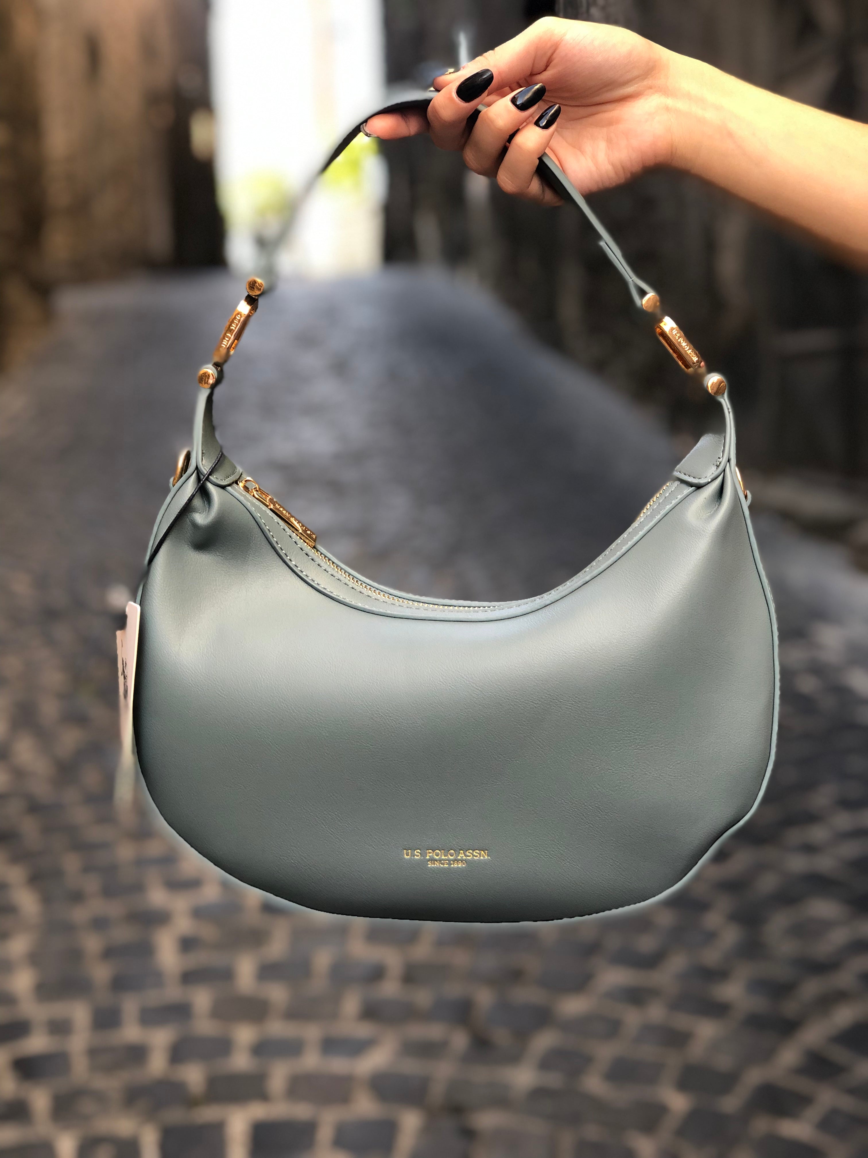 Borsa outlet celeste polvere